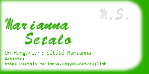 marianna setalo business card
