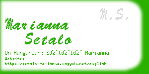 marianna setalo business card